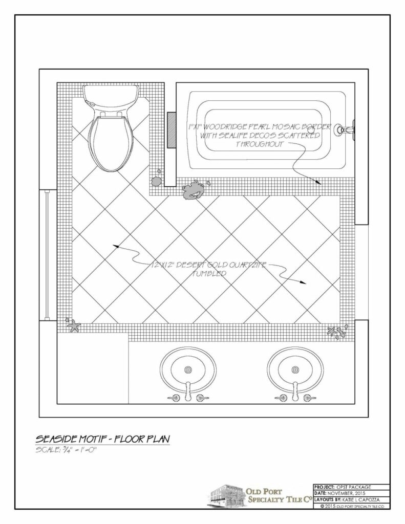 Seaside Bathroom floor plan