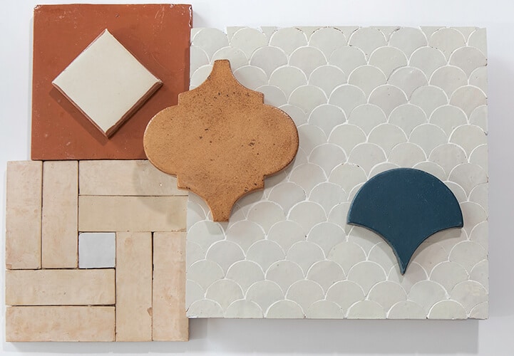 terra cotta tile display